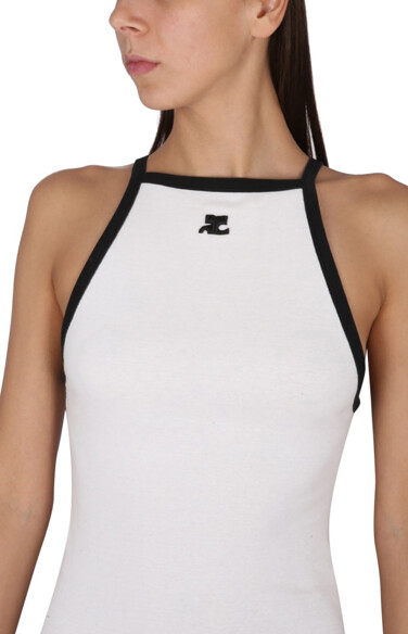 Courreges Light Ribs Contrast Dress