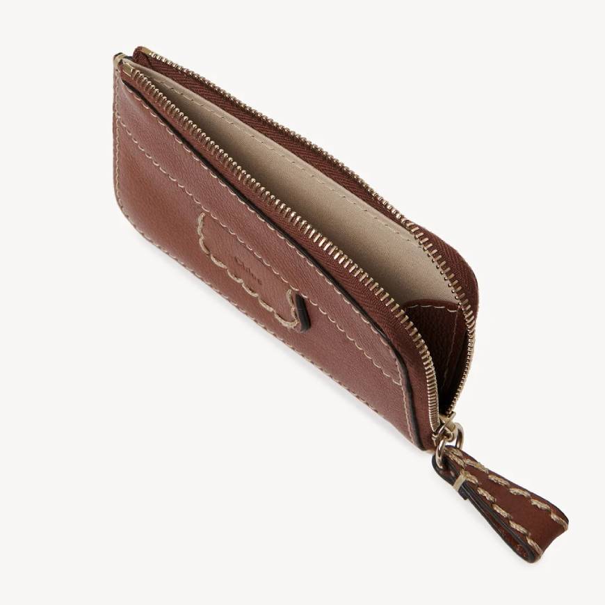 EDITH SMALL COIN PURSE SEPIA BROWN