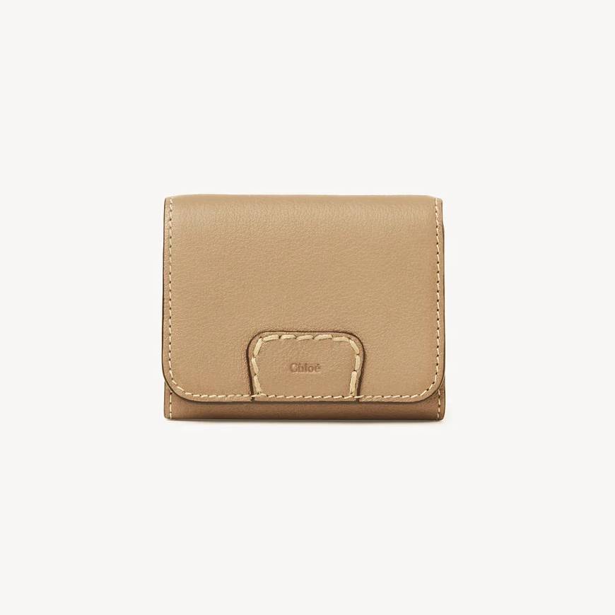 EDITH SMALL TRI-FOLD  SOFT TAN
