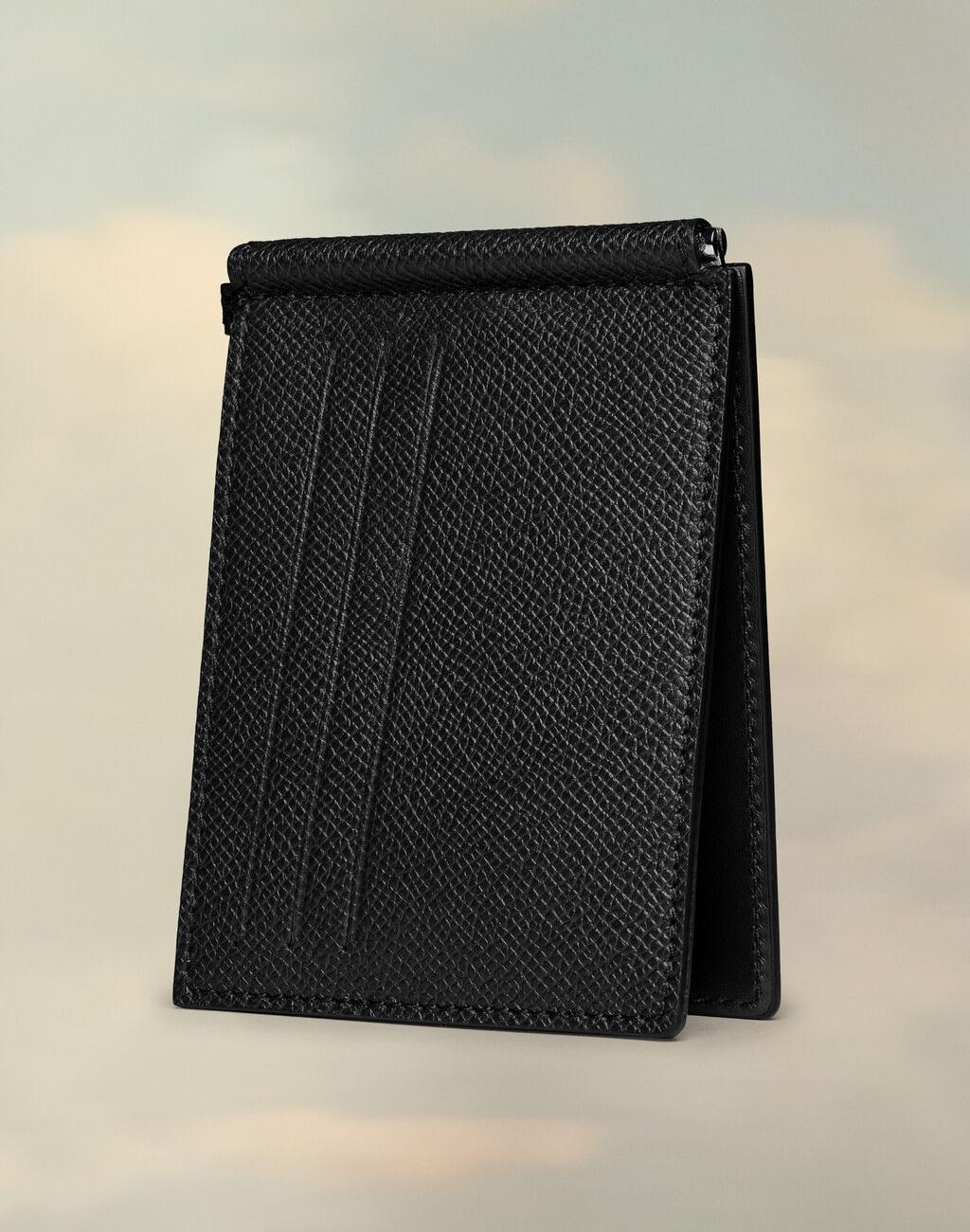 Black money clip wallet