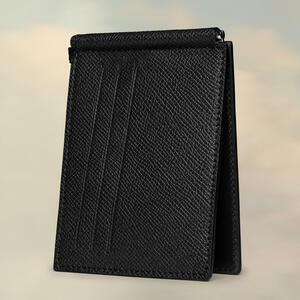 Black money clip wallet