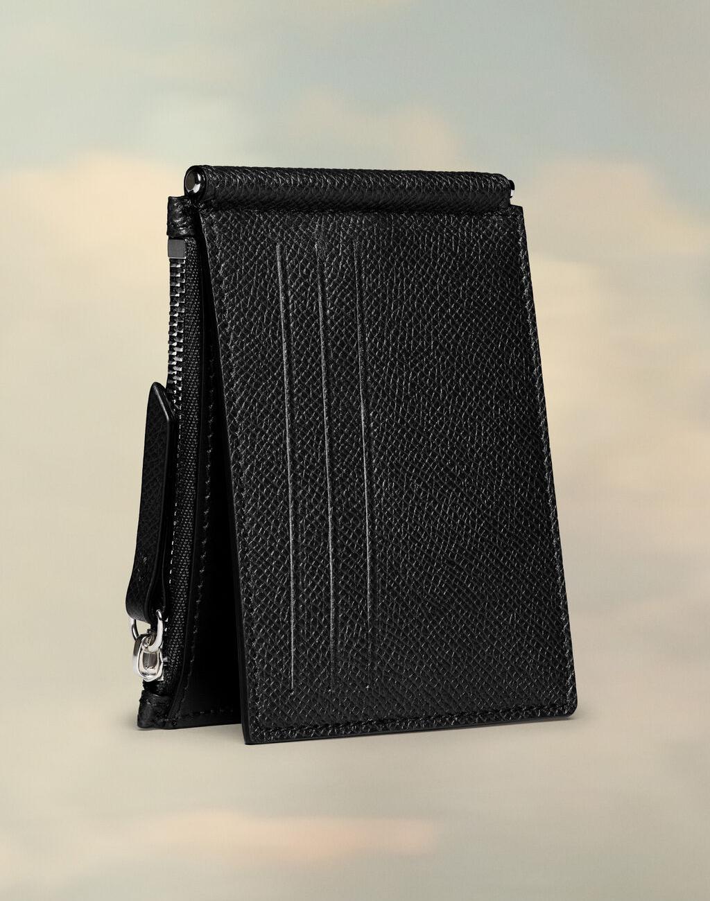 Black money clip wallet