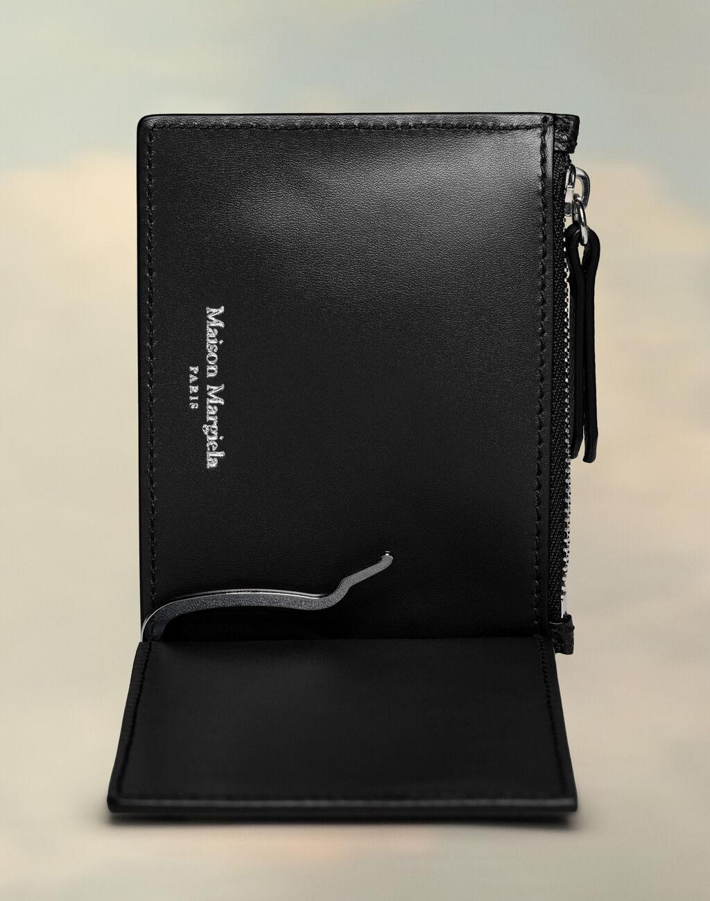 Black money clip wallet