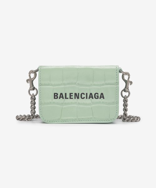 CROCO EMBOSSED CHAIN WALLET