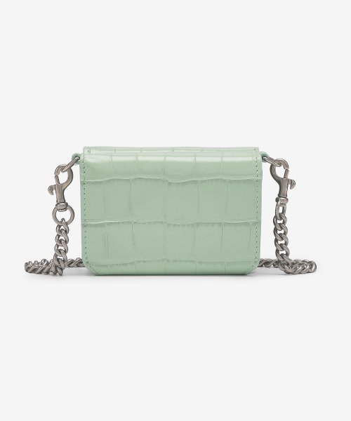 CROCO EMBOSSED CHAIN WALLET
