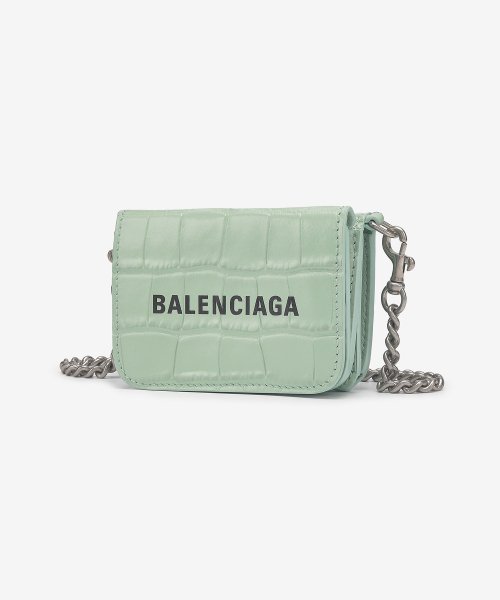 CROCO EMBOSSED CHAIN WALLET