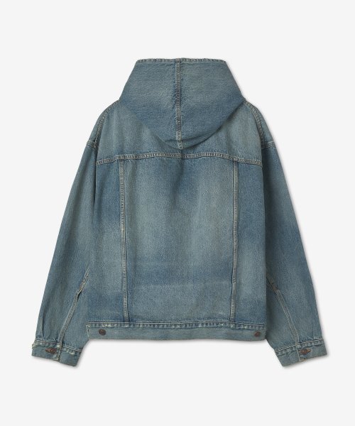 Men's Denim Pullover Jacket - Blue