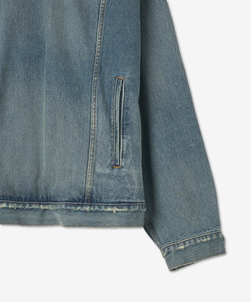 Men's Denim Pullover Jacket - Blue