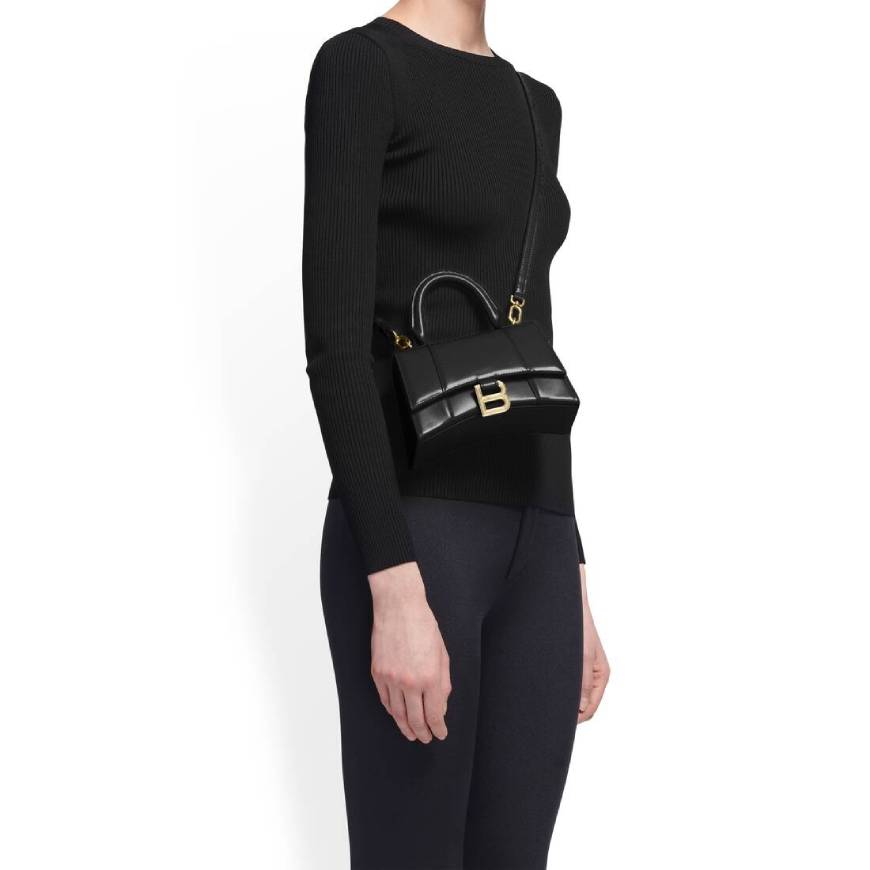 Balenciaga Hourglass XS Handbag Black