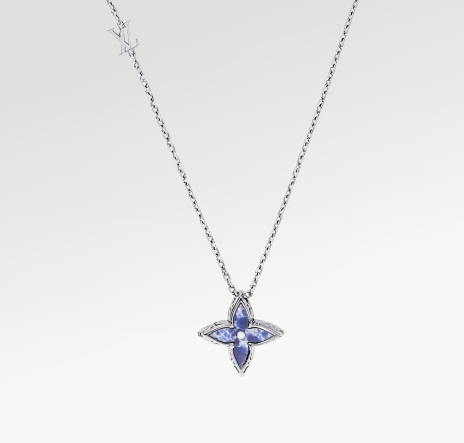 Flower locket necklace