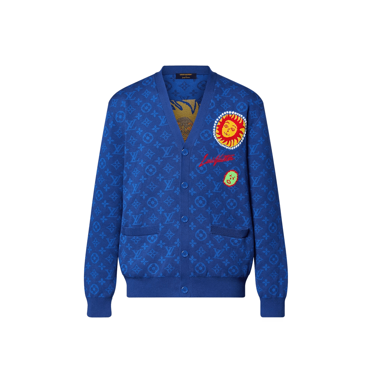 LV x YK Monogram Face Knitted Cardigan