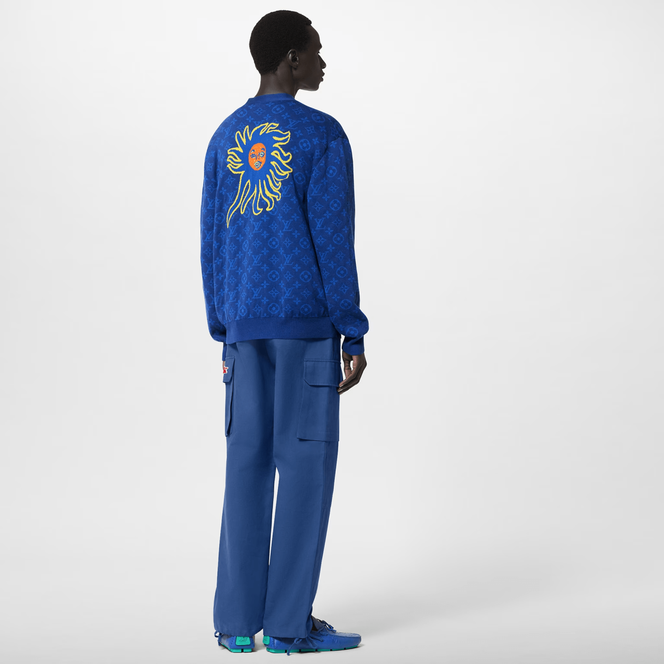 LV x YK Monogram Face Knitted Cardigan