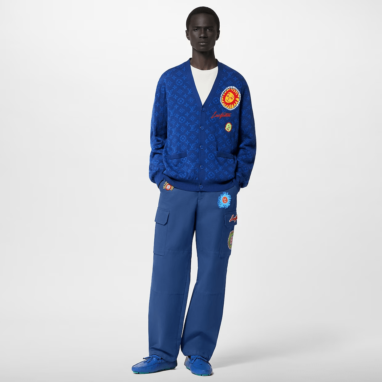 LV x YK Monogram Face Knitted Cardigan