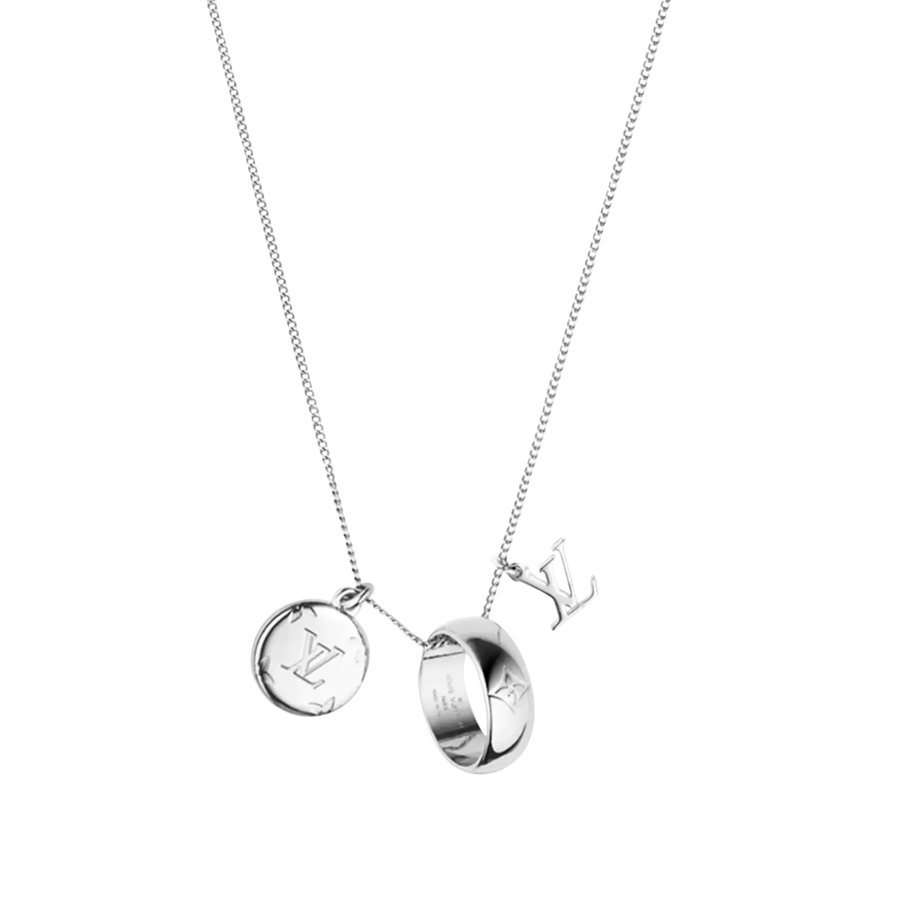 Monogram charms necklace