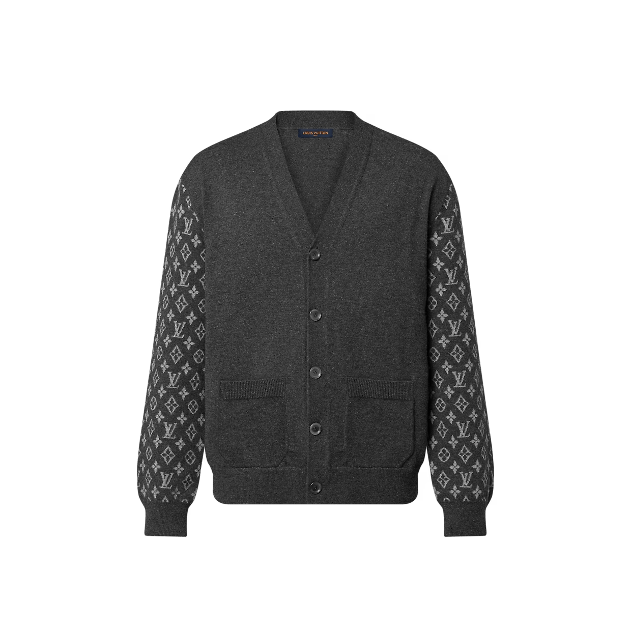 Monogram mix cashmere cardigan