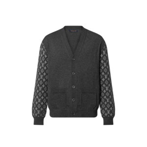 Monogram mix cashmere cardigan