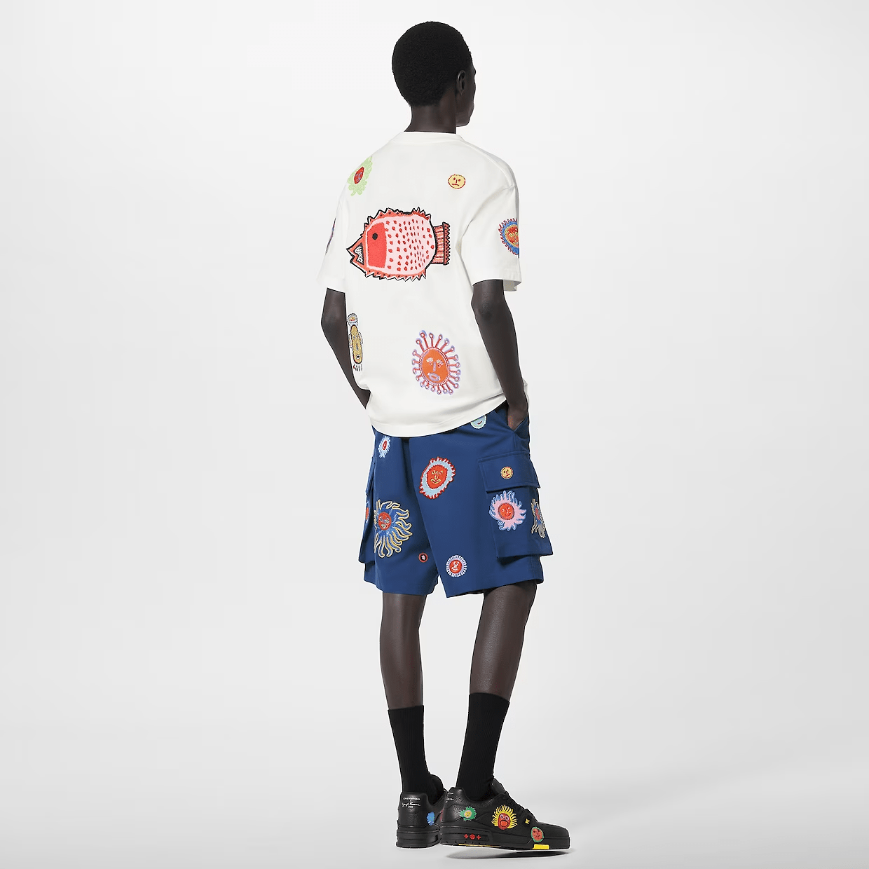 LV x YK Embroidered Face T-Shirt