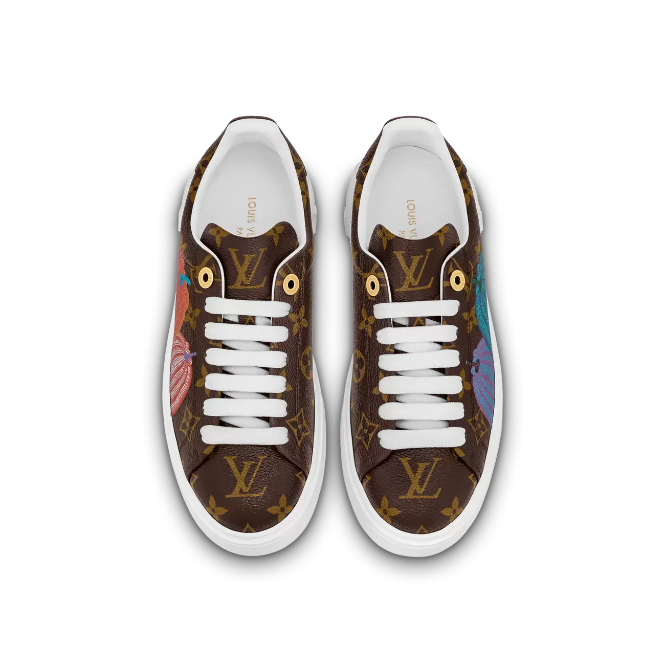 LV x YK Time Out sneakers cacao brown