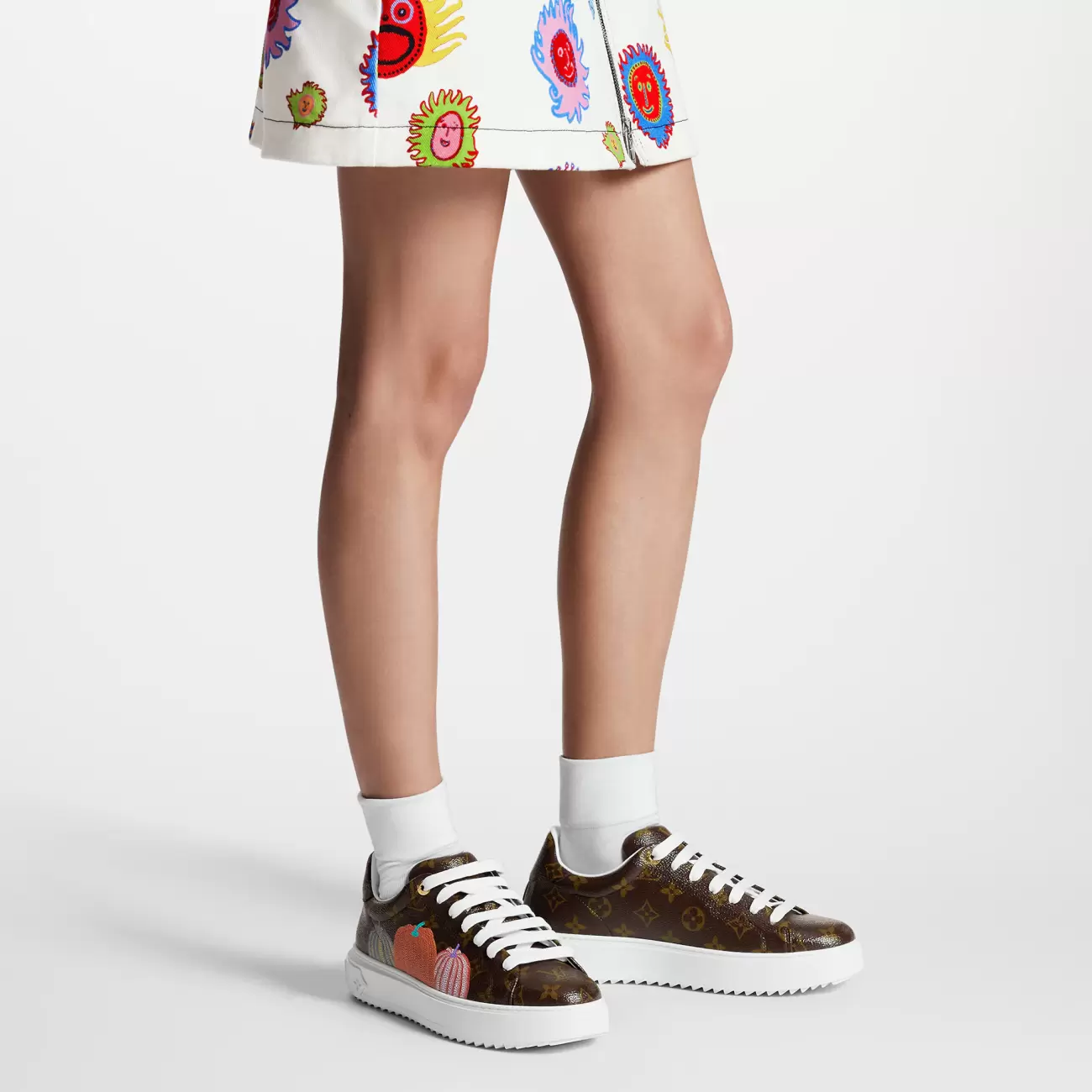 LV x YK Time Out sneakers cacao brown