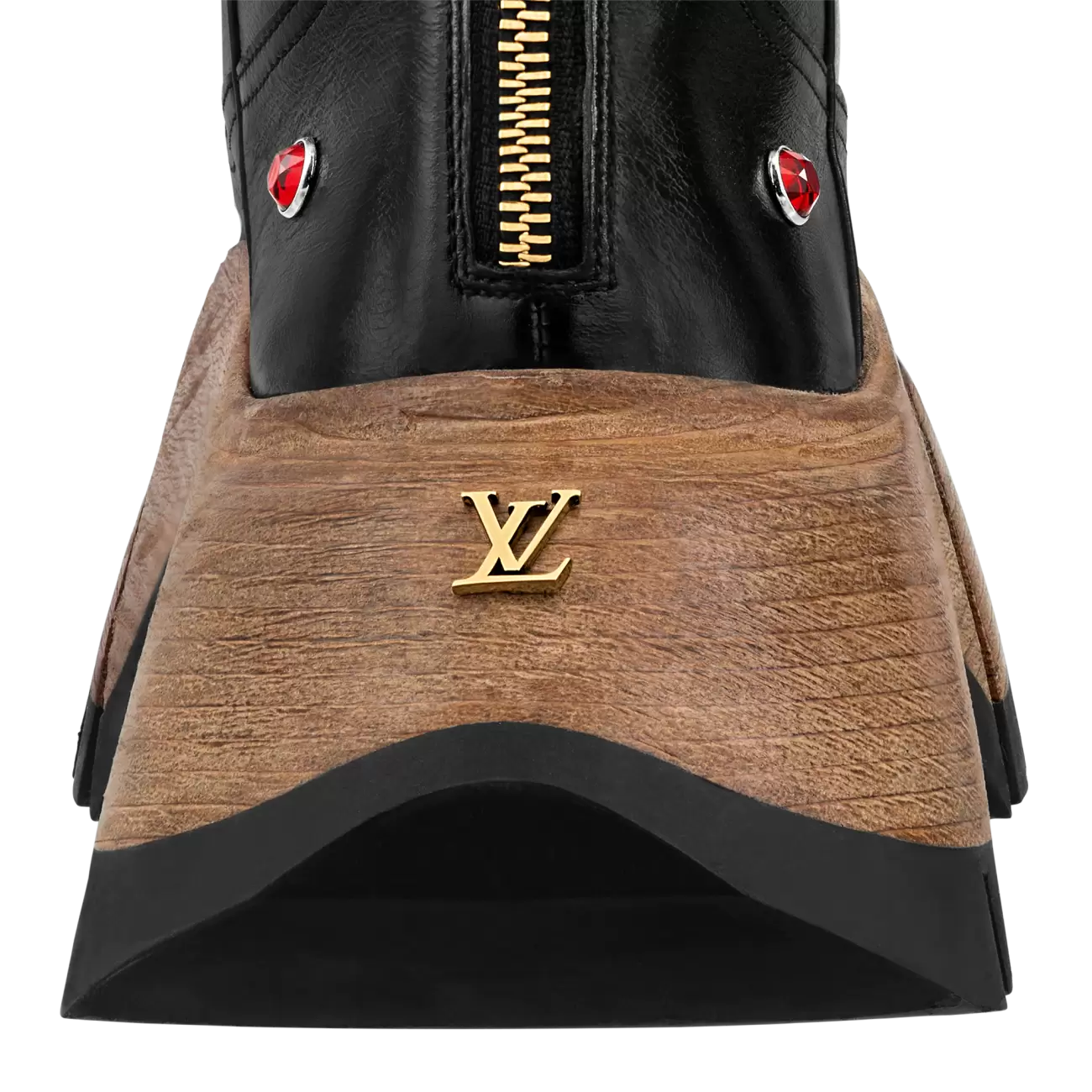 LV Zoom platform ankle boots noir