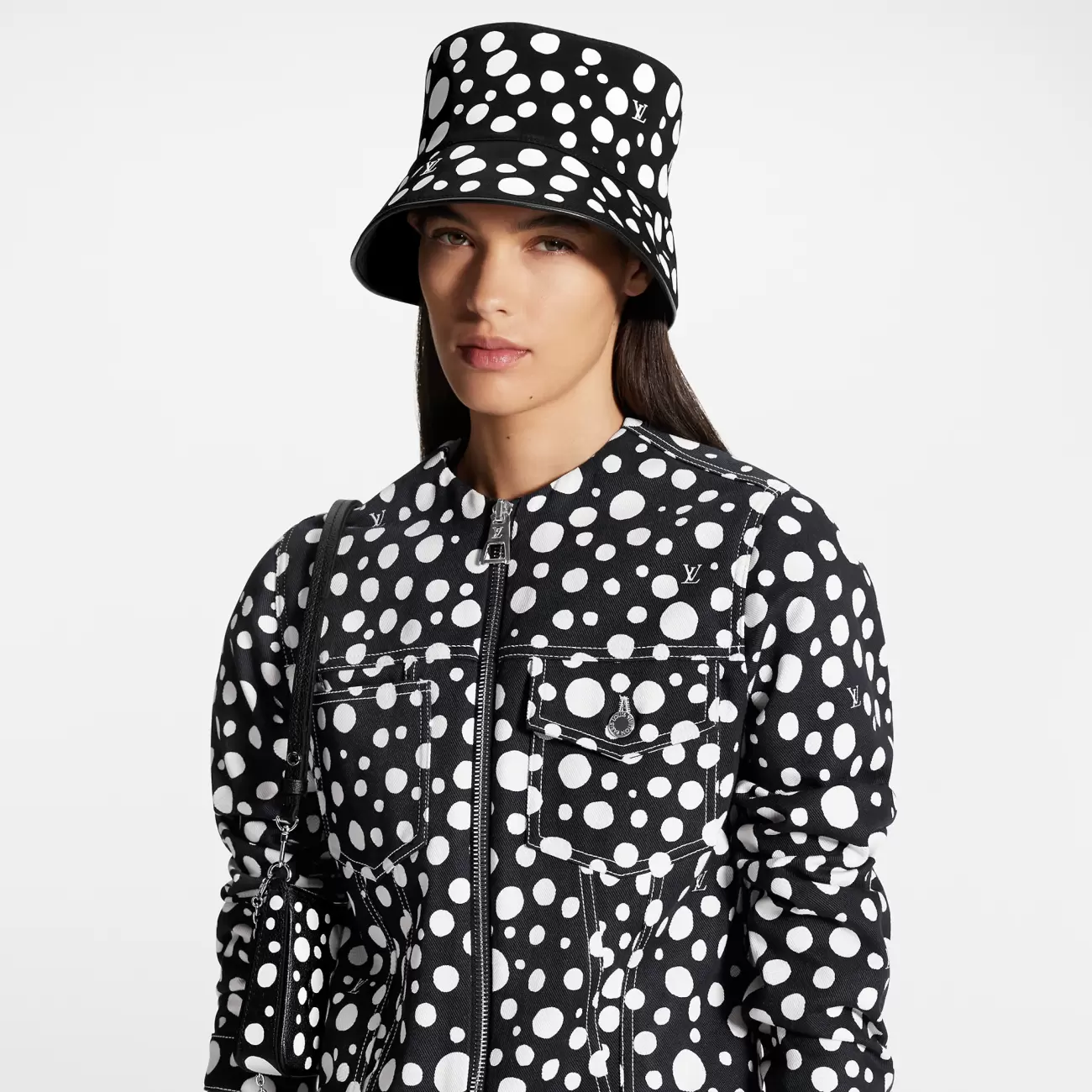 LV x YK LV Reversible Infinity Dot Bucket Hat