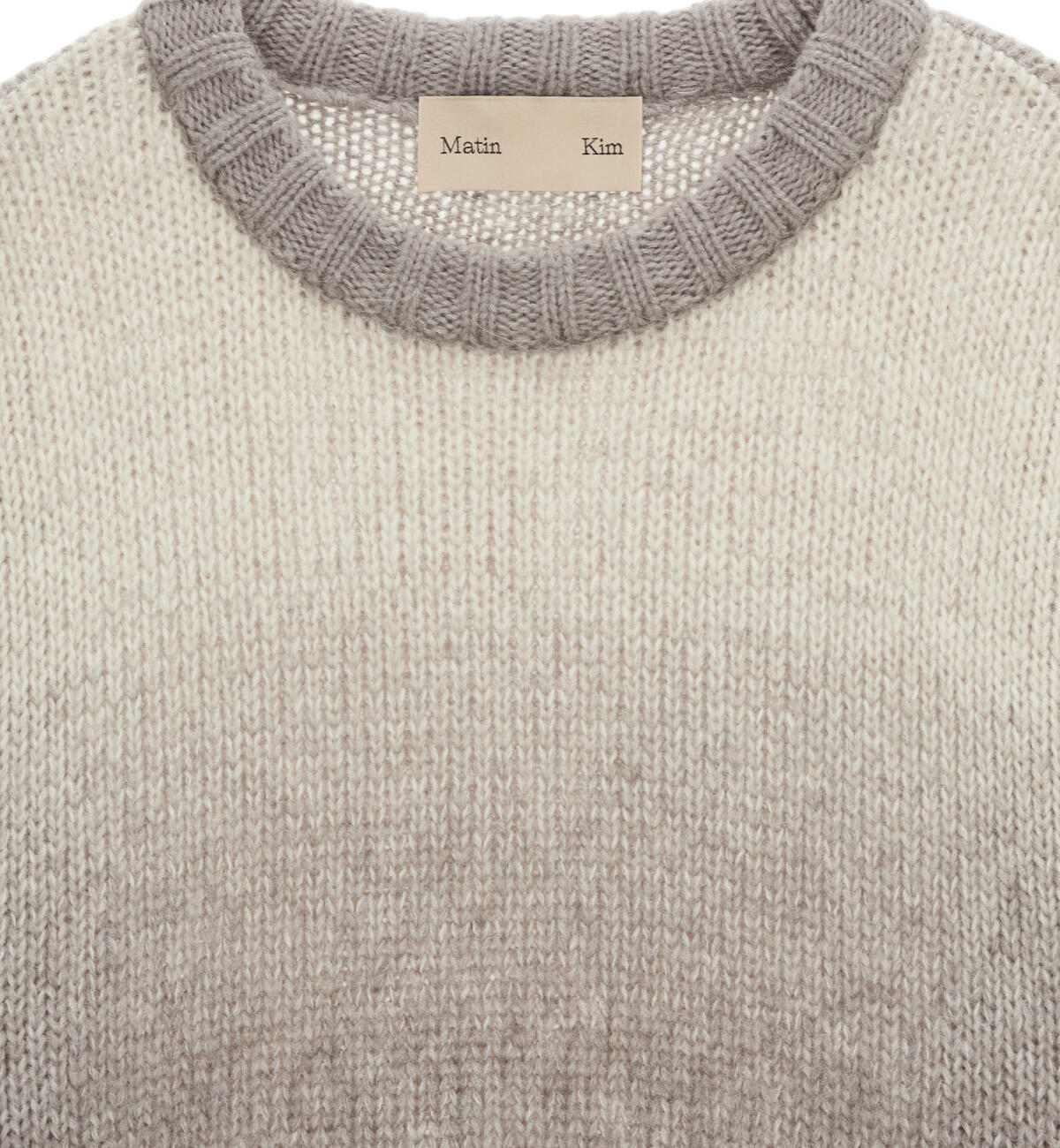  MATIN GRADATION KNIT PULLOVER IN GRAY