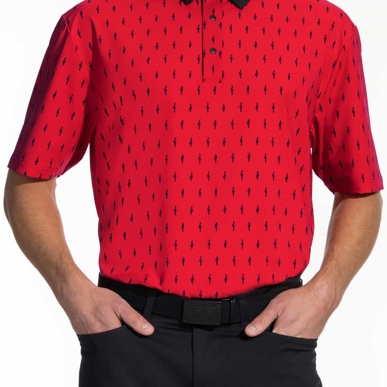 Men's COMFORT FIT CACTUS PRINT POLO 