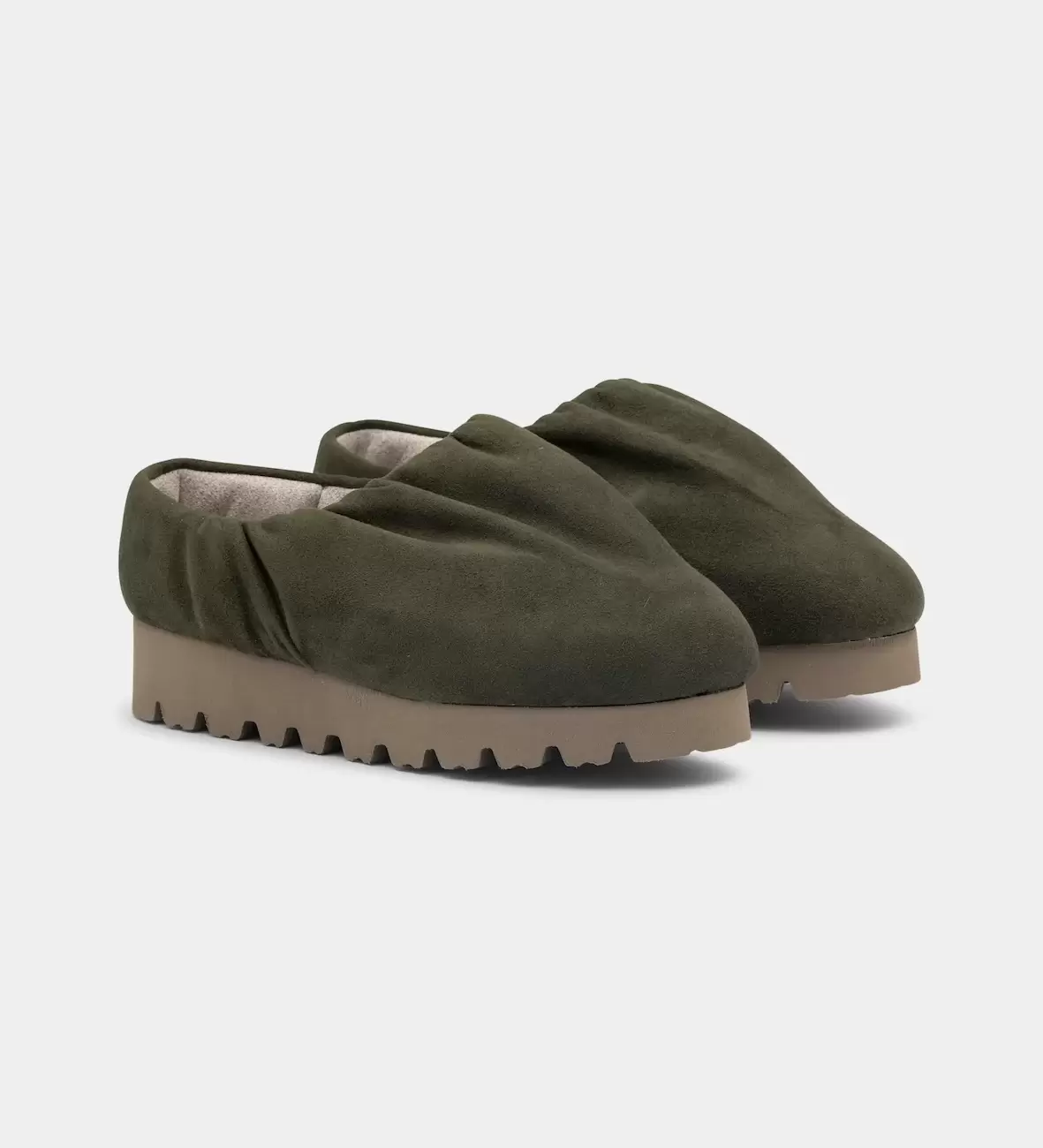 CAMP SHOE LOW Bottle Green suede