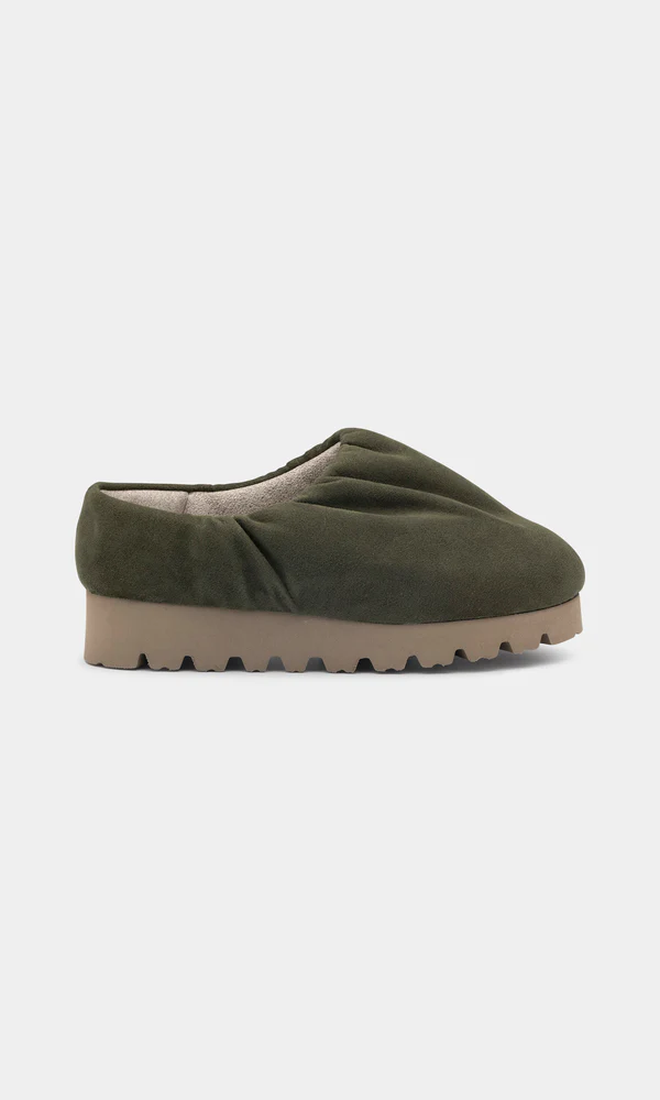 CAMP SHOE LOW Bottle Green suede