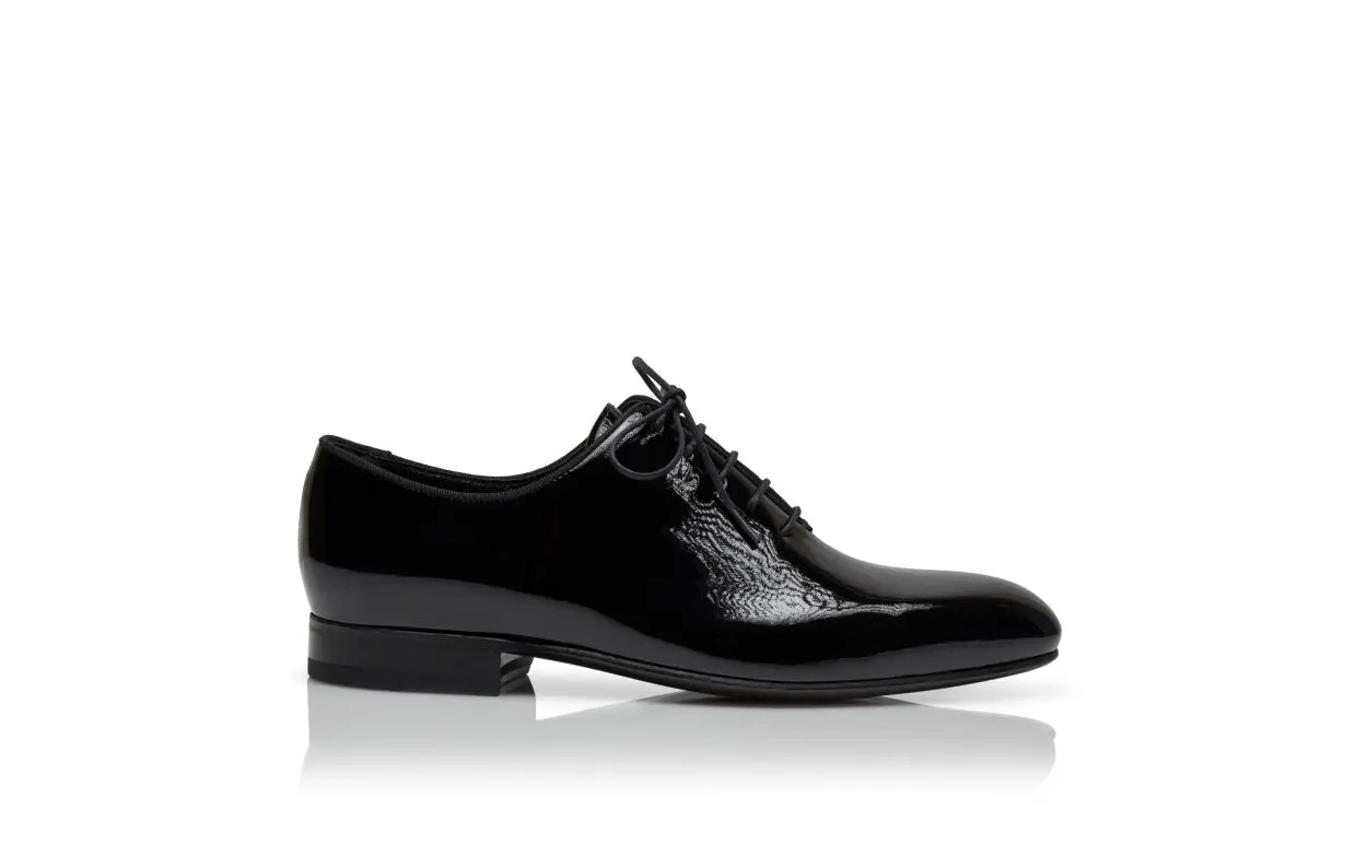 BARNABY BLACK PATENT LEATHER OXFORDS 