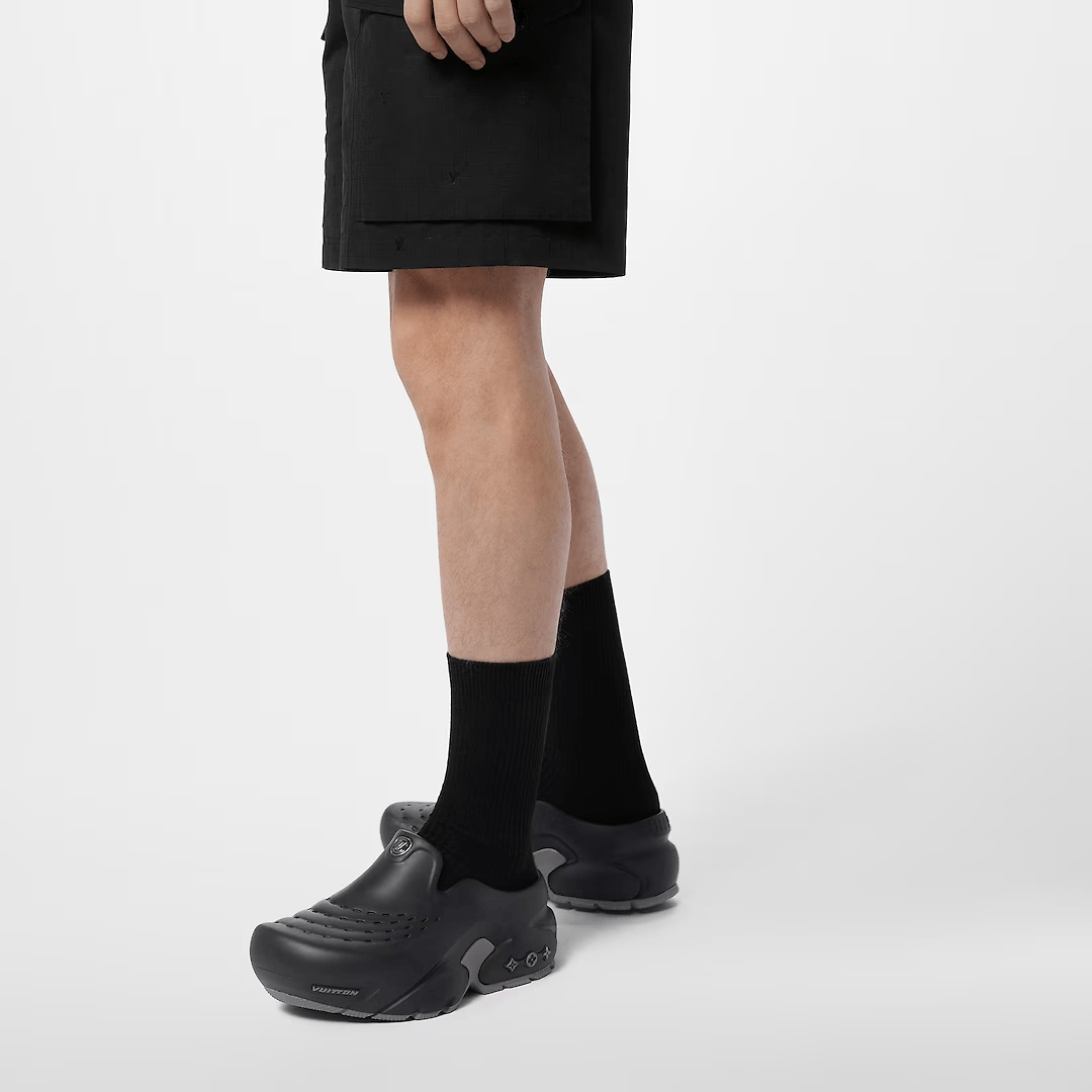  LV Shark Line sandals in Black