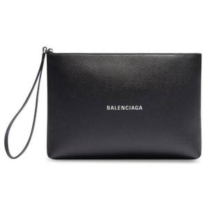 MEN'S CASH GUSSET POUCH WITH HANDLE IN BLACK/WHITE