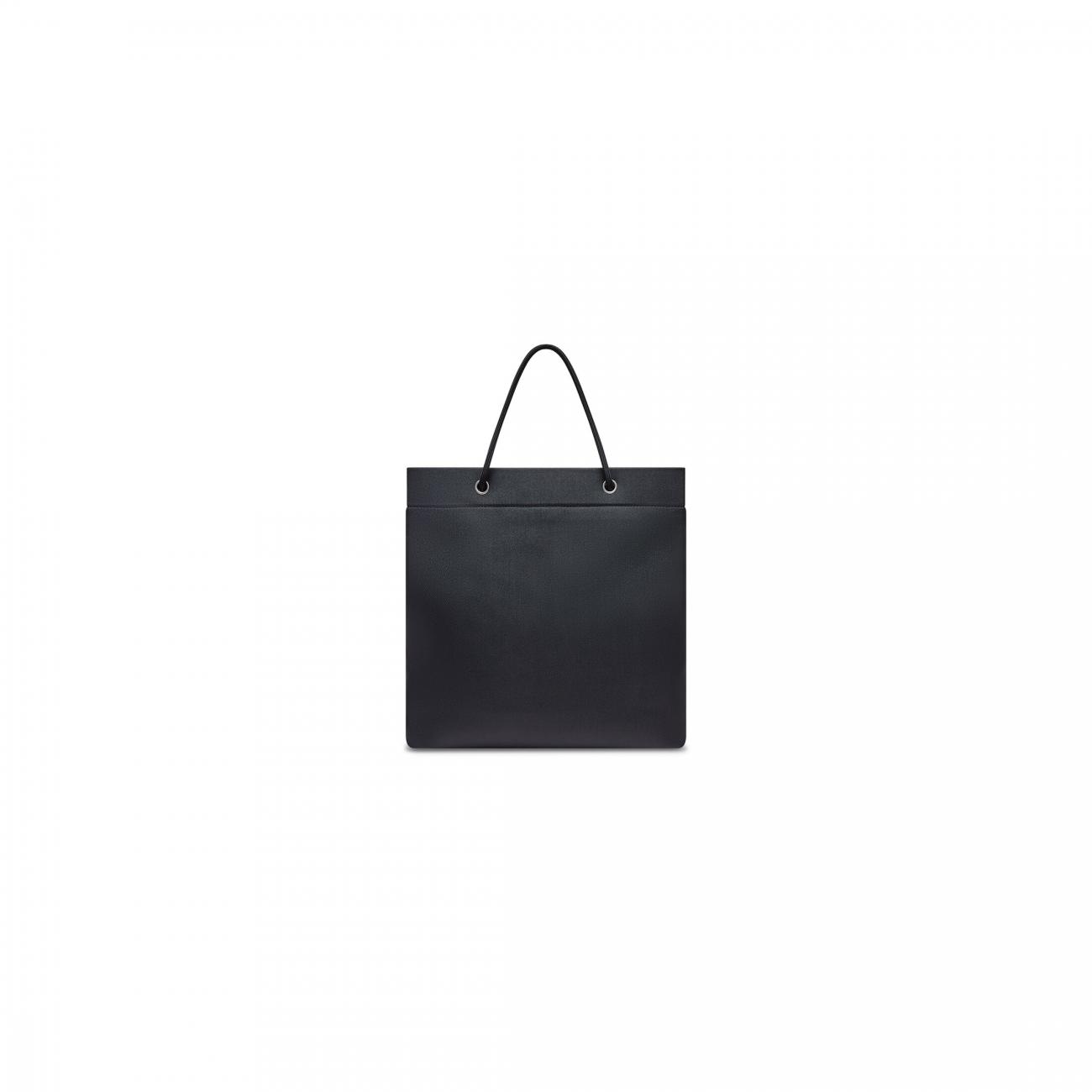 MEN'S EXPLORER SMALL EMBROIDERED SHOPPER BAG IN BLACK