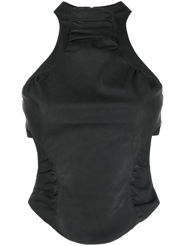 faded gather corset top