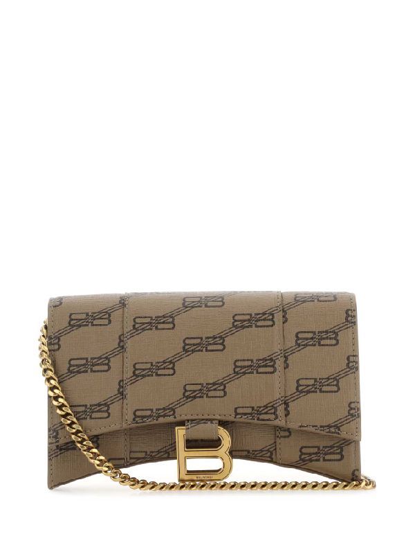 BALENCIAGA BB Canvas Hourglass Chain Bag