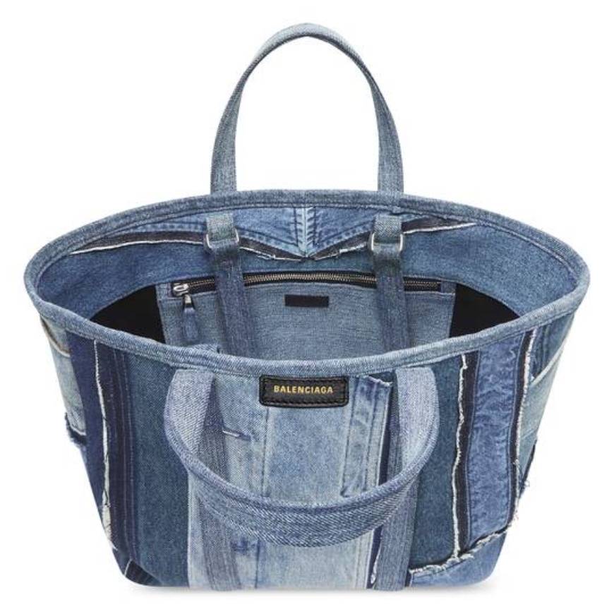 WOMEN'S BARBES MEDIUM EAST-WEST SHOPPER BAG IN DENIM IN BLUE
