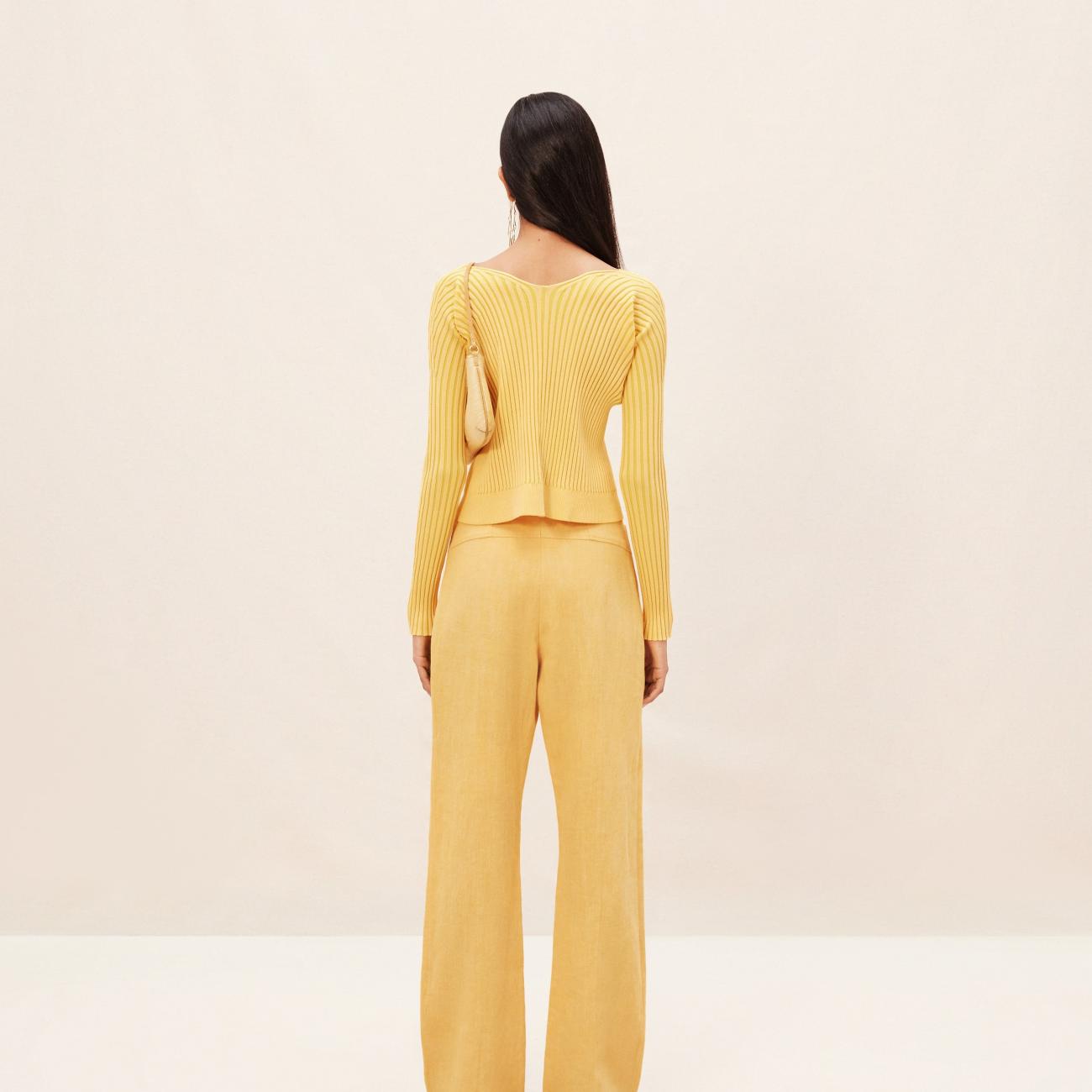 La maille Pralù longue in Light Yellow