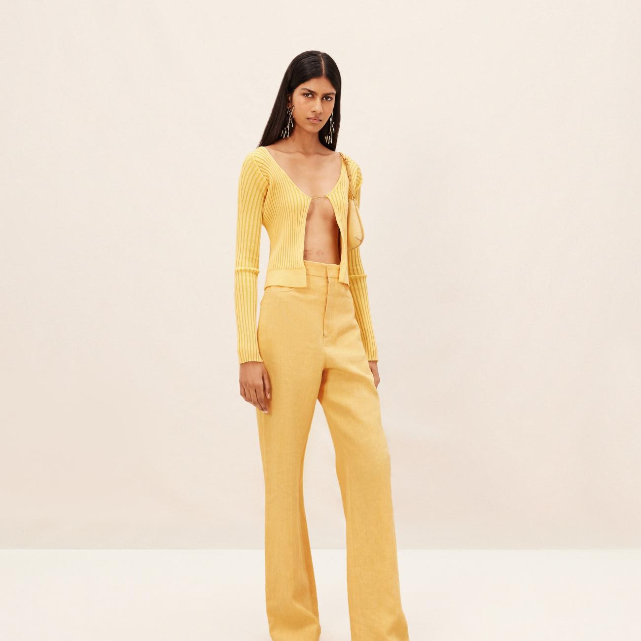 La maille Pralù longue in Light Yellow