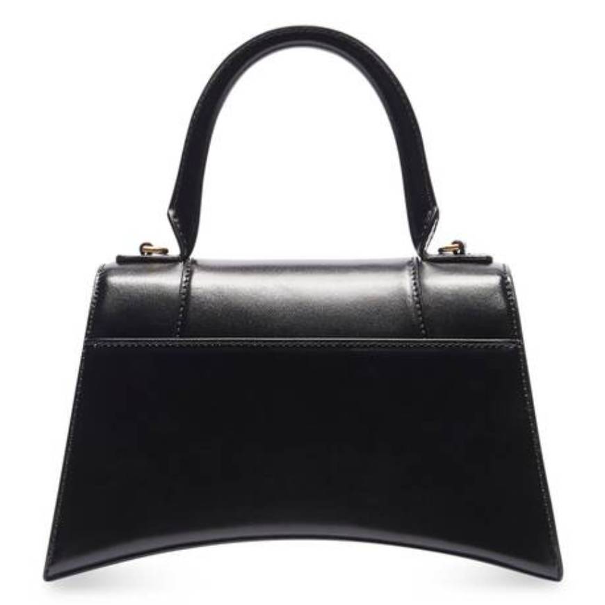 Balenciaga Hourglass Small Handbag in Shiny Box Calfskin Black