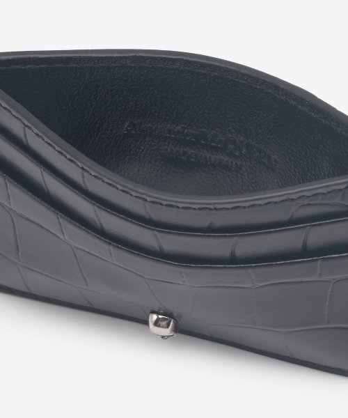 Common Crocodile Embossed Card Holder - Black