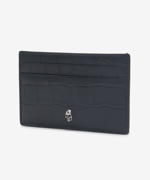 Common Crocodile Embossed Card Holder - Black
