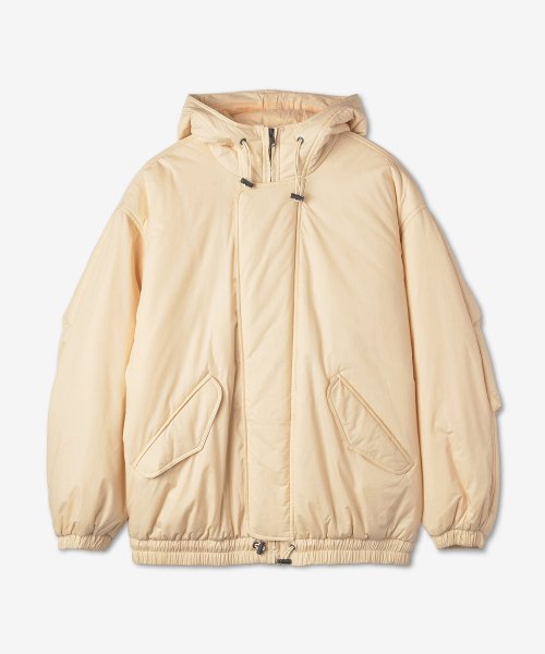 Men's Puffball Hooded Jacket - Vanilla