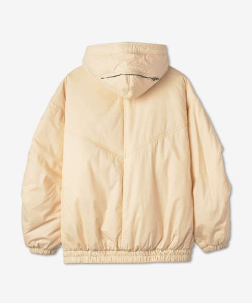 Men's Puffball Hooded Jacket - Vanilla