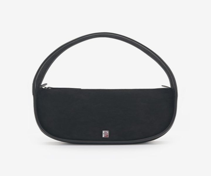 Women's Mech Suede Shoulder Bag - Black