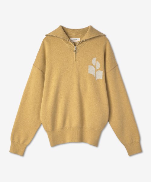 [First 3 Days Special] Women's Azura Zipper Cotton Knit - Yellow