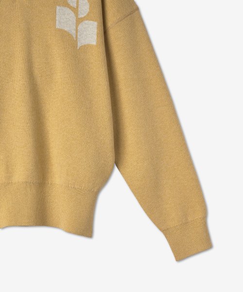 [First 3 Days Special] Women's Azura Zipper Cotton Knit - Yellow