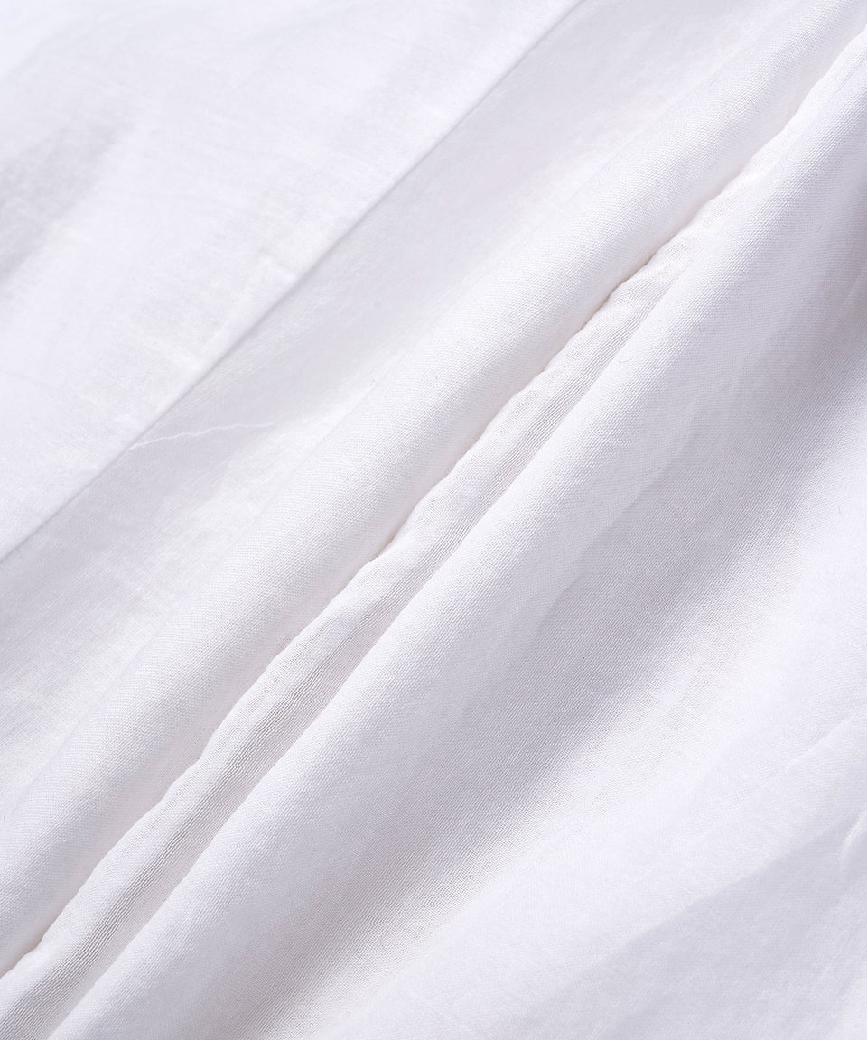 Women's embroidered ruffled shirt - white