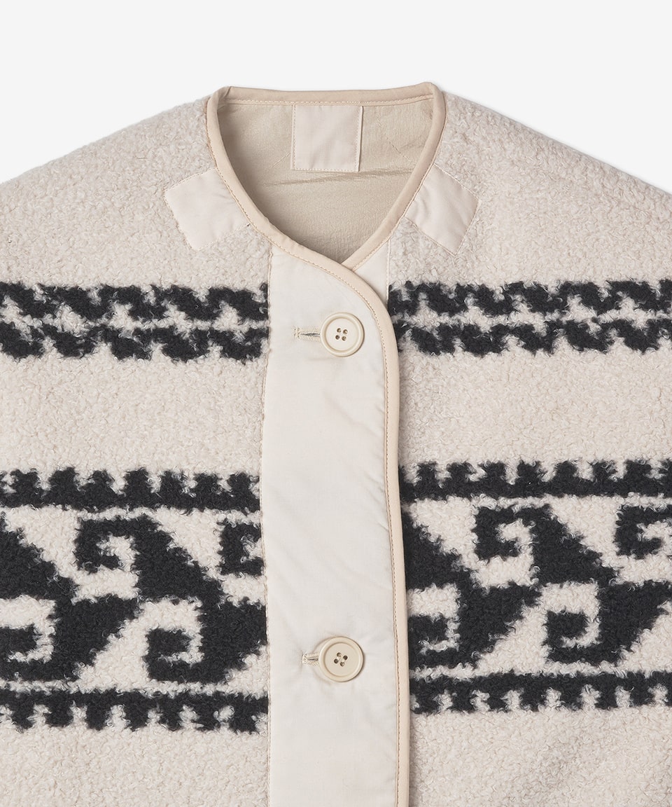 Women's Himemma Fleece Coat - Ecru 