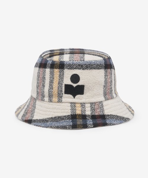 Public Halles Tartan Checked Bucket Hat - ECRU 