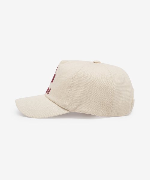 Men's Tyrone Sporty Ball Cap - Ecru: Red